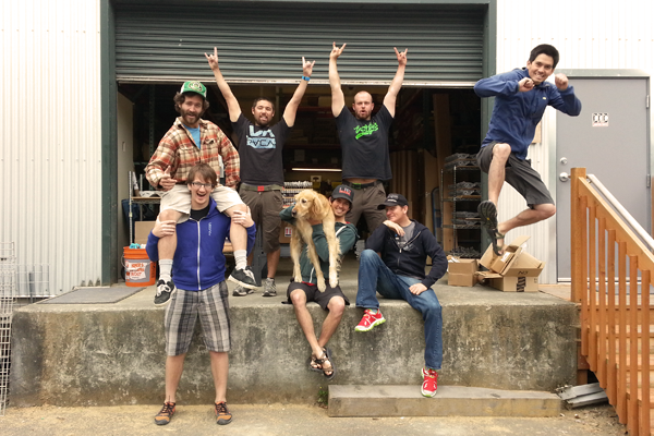 The Karakoram crew outside their sustainable, Made in the U.S.A. warehouse. 