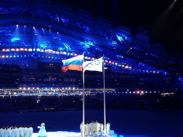 let the games begin! this was insane, stoked to be here! #Sochi #olympics2014 