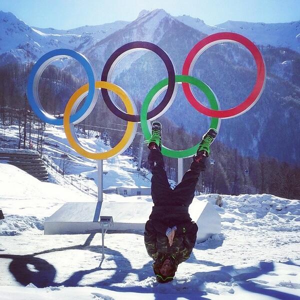@stalesandbech shows off his secret #Sochi 180. #Regram #Olympics #snowboarding #DownUnder