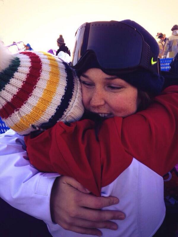 My mom was in Sochi today to watch me compete. Love her for coming all this way! #momsrule 