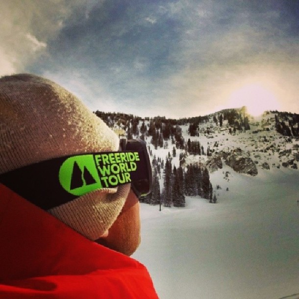 Inspecting the face of Mt. Baldy, where riders will battle it out for Snowbird glory | P: @FreerideWorldTour
