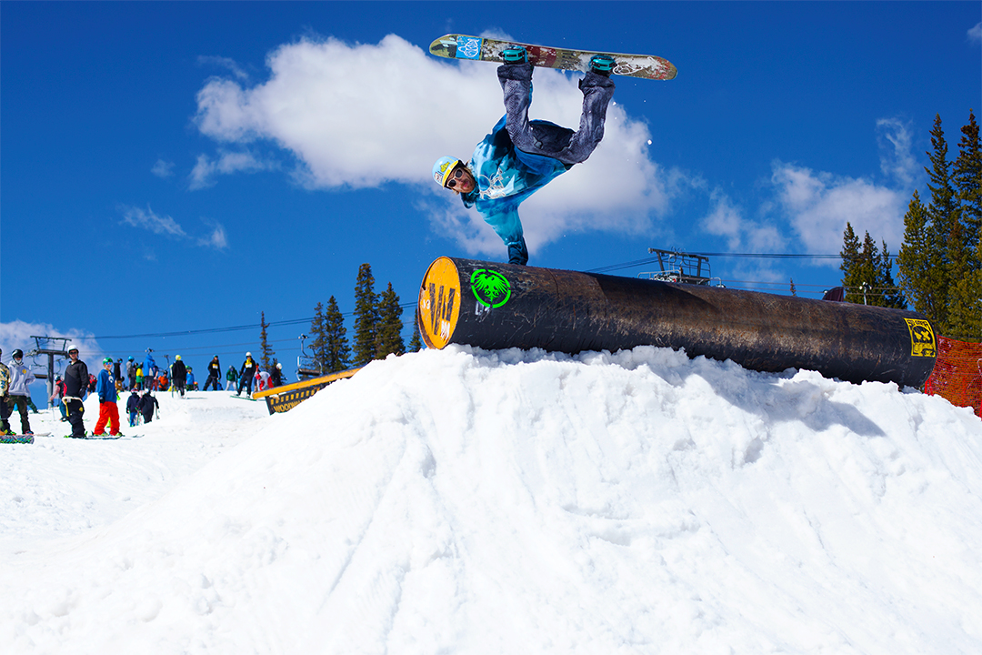 Pat Milbery put an extension on his season by snowboarding during Zeal Optics week.