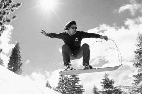 Jake Burton Carpenter snowboarding