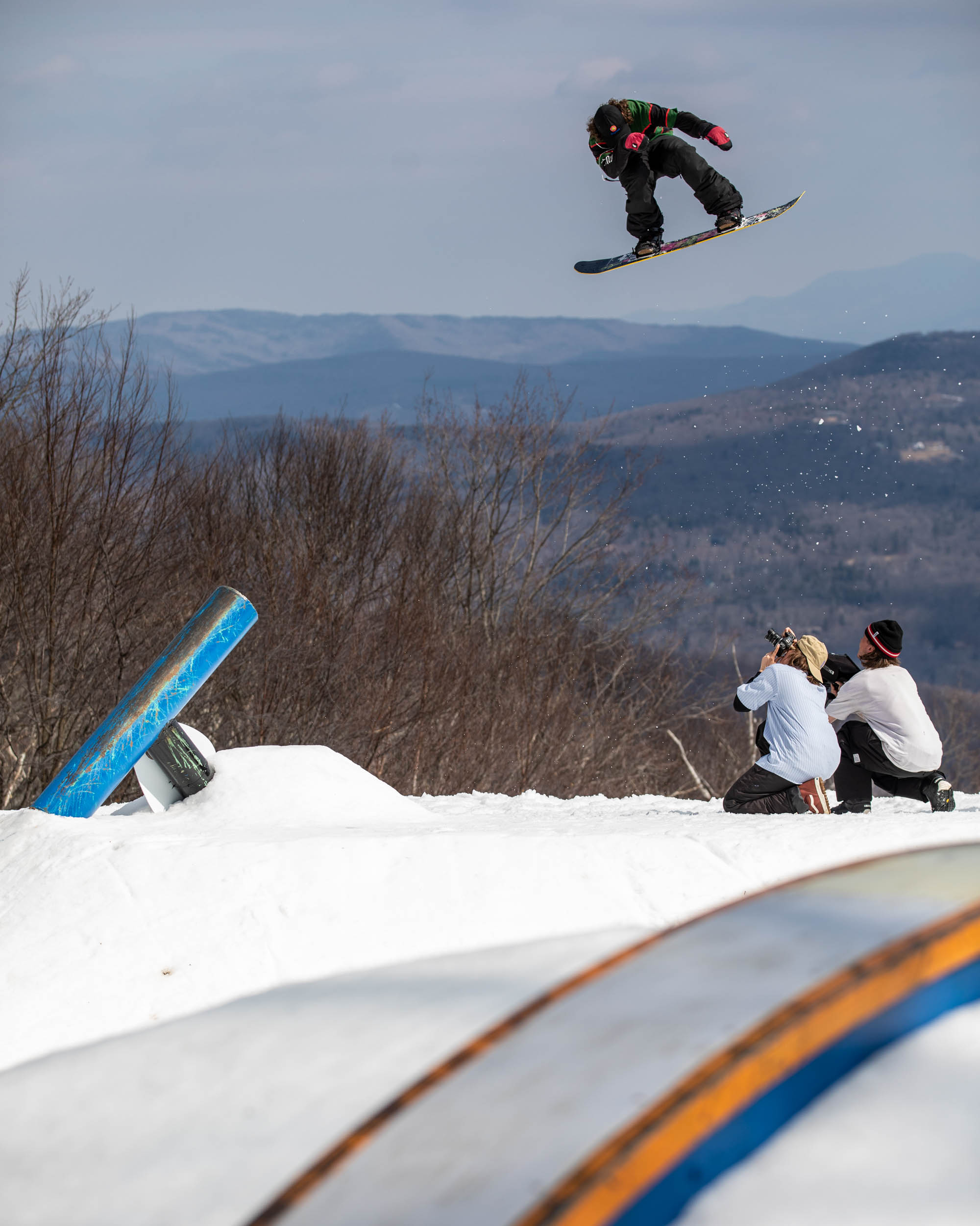 Jeff Hopkins snowboarding