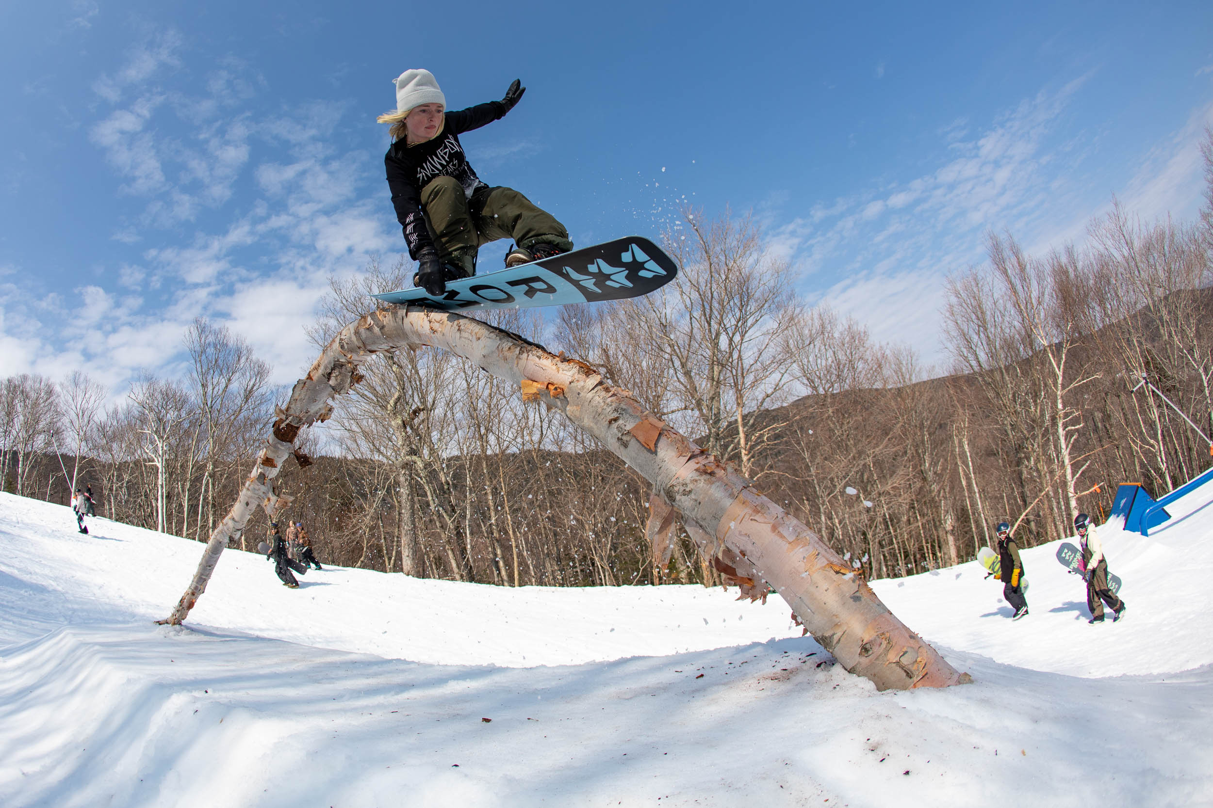 Kayli Hendricks snowboarding