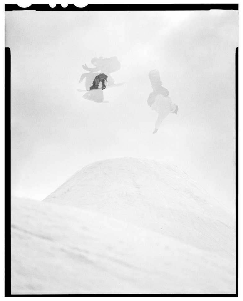 Frank Jobin, Nate Haust, snowboarding black and white photo, rome snowboards