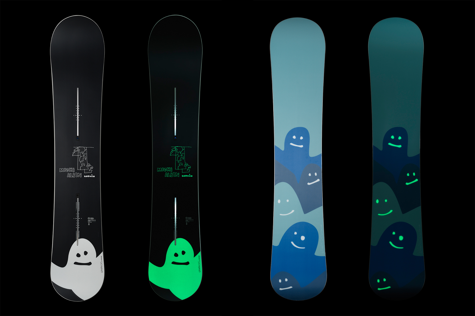 Burton Re-Releases the Glow-In-The-Dark Michi Albin and Mark Gonzales  “Burtin” Board – Snowboard Magazine